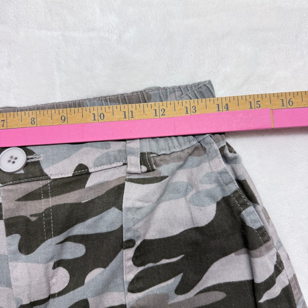 Black & Gray Camouflage Cargo Pants Women‎ Size L Stretchy Pockets Streetwear - Picture 2 of 7